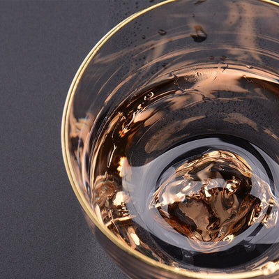 verre à Whisky Montagne D'or liseré doré | Cristal Sky