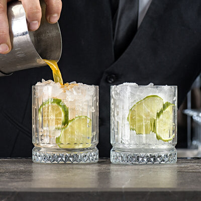 Verre à Whisky Strié à Fond Texturé