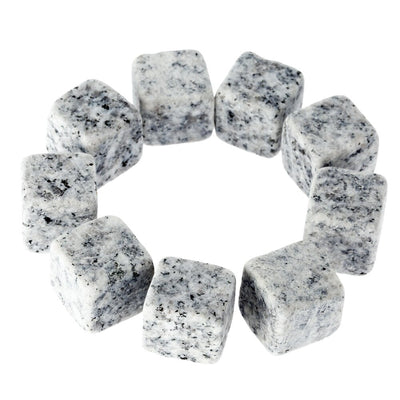 Pierres à Whisky en Cube de Granite Gris | Cristal Sky