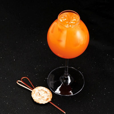 Verre Tulipe orange | Cristal Sky