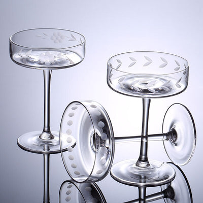 Verre à Cocktail Coupe Carré Gravée