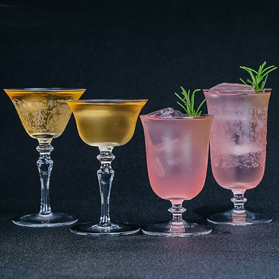 Verre à Cocktail Nick and Nora Gravé pour vos cocktails maison