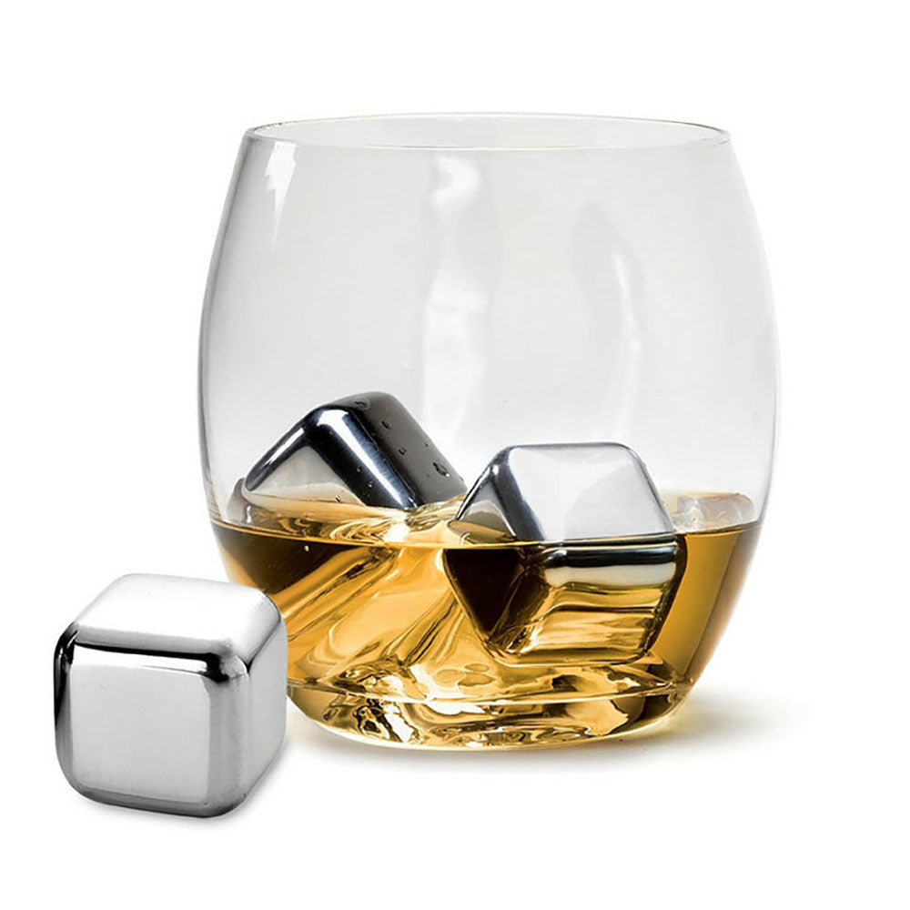 Pierres à Whisky "Cubes d'Acier" Boîte et Pince Incluses