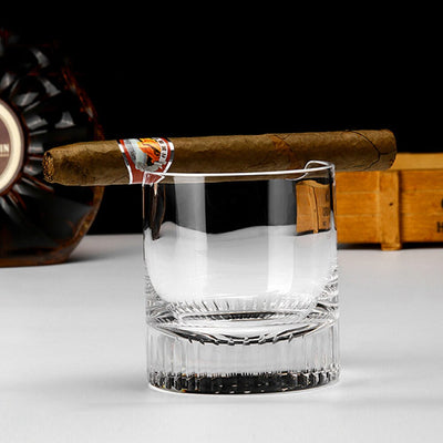 Verre Pose Cigare Double Encoche | Cristal Sky