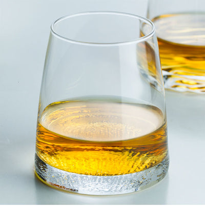 Verre à Whisky "Mont Fuji" <br> Base Façonnée et Coffret en Bois