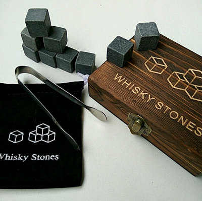 Coffret de Pierres à Whisky en Granite | Cristal Sky