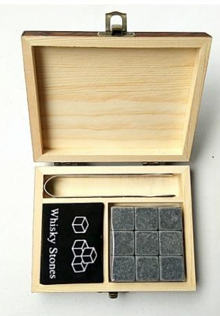 Coffret de Pierres à Whisky en Granite | Cristal Sky