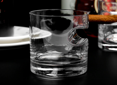 Verre à Whisky Porte Cigare <br> Fond Rond