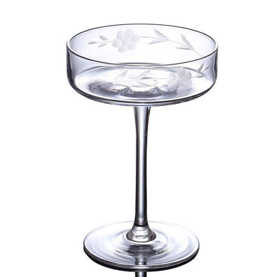 Verre à Cocktail Coupe Carré Gravée | Cristal Sky
