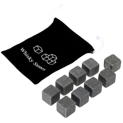 Pierres à Whisky en Cubes de Granite Noir | Cristal Sky