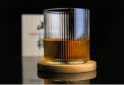 Verre à Whisky Tumbler "Rayures Japonaises" | Cristal Sky