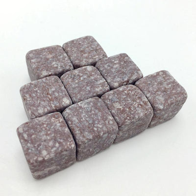 Pierres à Whisky en Cubes de Granite Rose | Cristal Sky