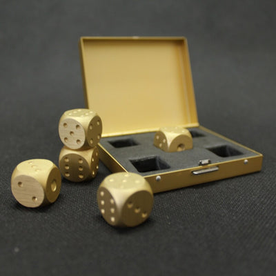 Coffret Pierres à Whisky Dés Dorés | Cristal Sky