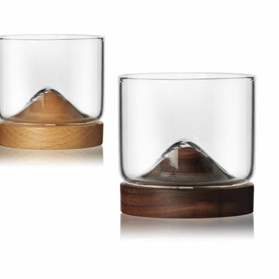 Verre à bourbon montagne bois