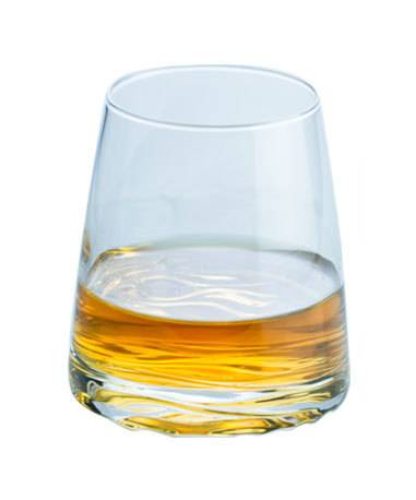 Verre à Whisky "Mont Fuji" <br> Base Façonnée et Coffret en Bois