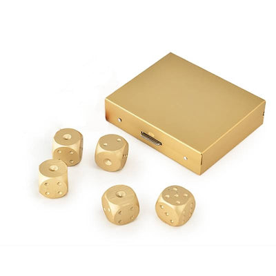 Coffret Pierres à Whisky Dés Dorés | Cristal Sky