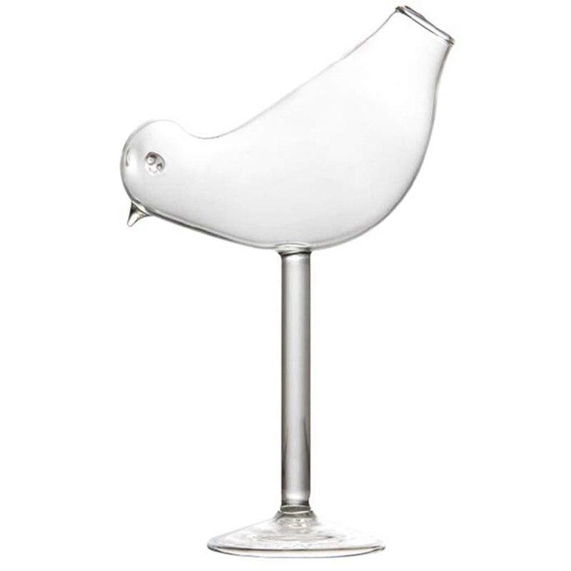 Verre à cocktail Colombe vide — oiseau complet sur long pied fin
