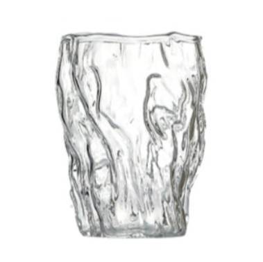 Verre à whisky Écorce Japonaise — tumbler galbé au relief d'écorce profond et buvant ondulé