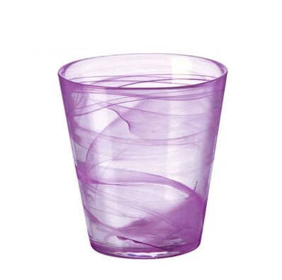 Verre à whisky Voile Violet — voile laiteux violet tourbillonnant dans la masse d'un tumbler conique
