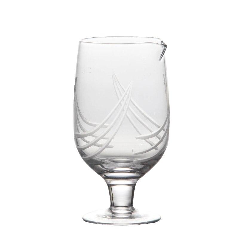 Verre à mélange à bec verseur gravure Météore — arcs croisés givrés, 800 mL sur pied