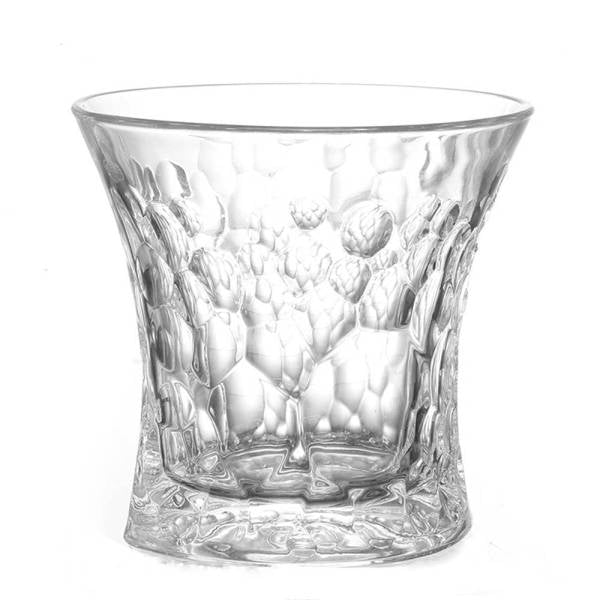 Verre à whisky Écailles de Poisson — tumbler galbé au relief martelé irrégulier
