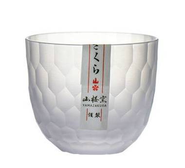 Verre à whisky japonais Ruche Edo en verre dépoli à alvéoles hexagonales