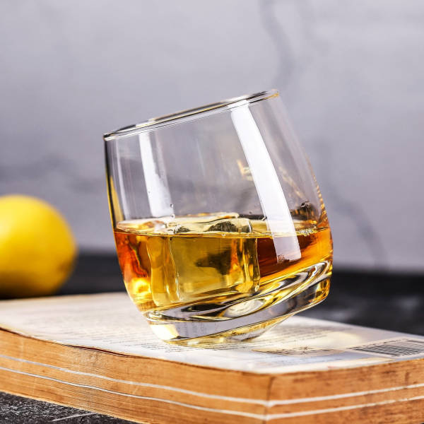 Verre à Whisky en Cristal à large bord doré, avec ... - Grandado