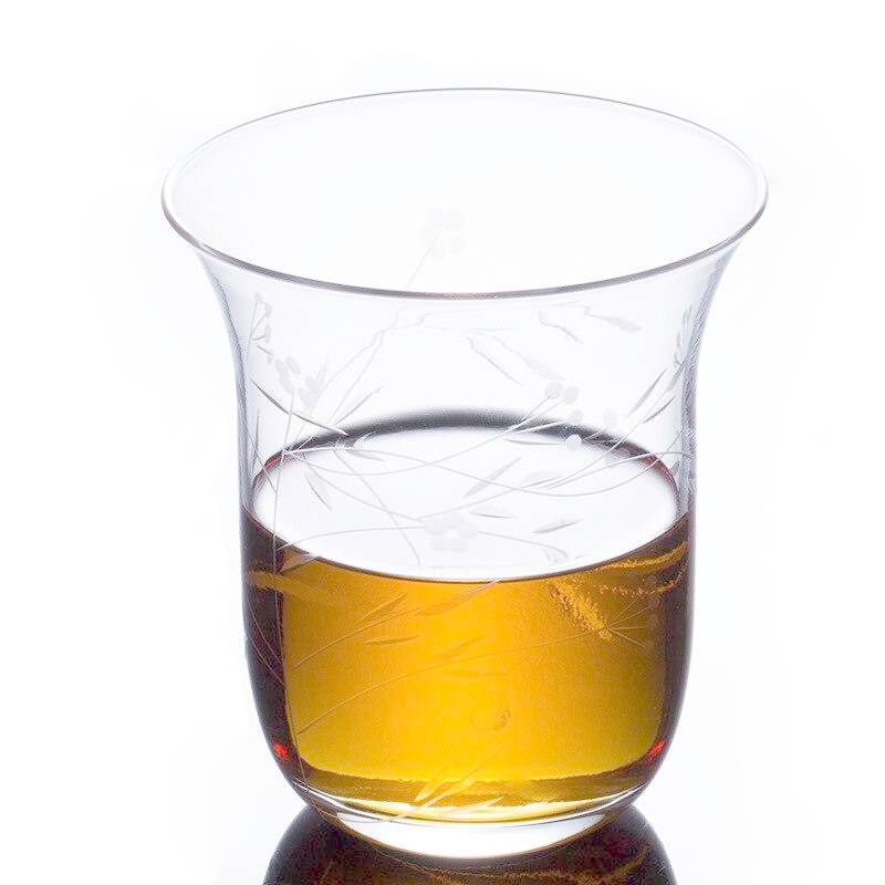 Verre à whisky Feuillage Gravé, Vinum sans pied à décor de feuillage givré